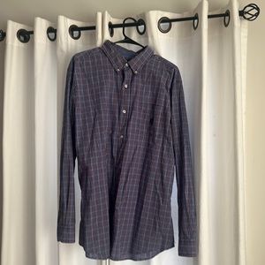 Chaps extra large dominantly purple with blue lines gray cover color combination